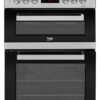 Beko KDC653S 60cm Double Oven Electric Cooker - Silver