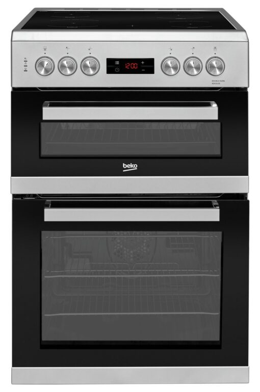 Beko KDC653S 60cm Double Oven Electric Cooker - Silver