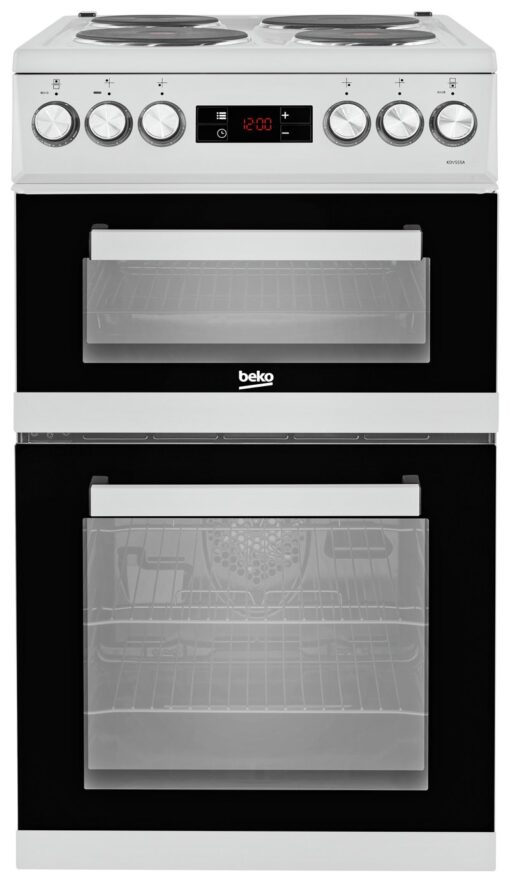 Beko KDV555AS 50cm Double Oven Electric Cooker - Silver