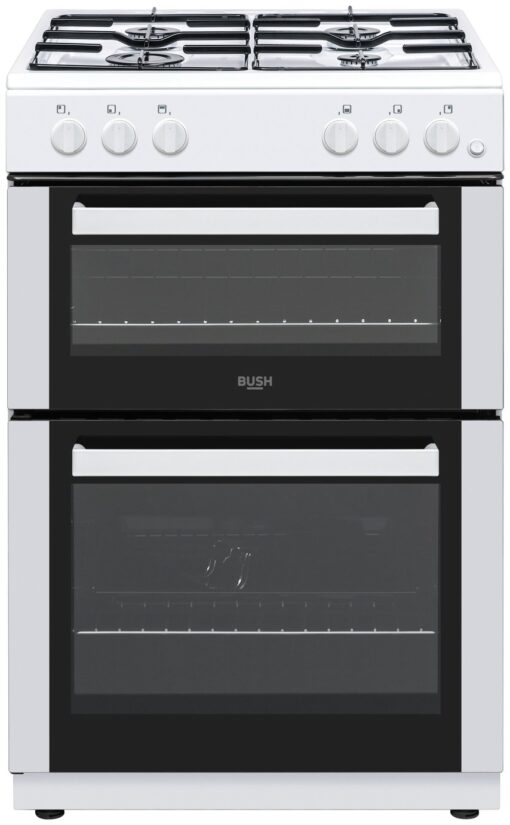 Bush CTFS60TWNGCW 60cm Twin Cavity Gas Cooker - White