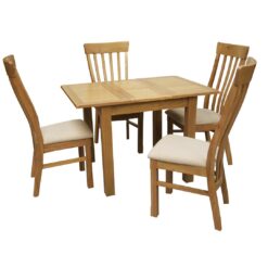 Butterfly Leaf Solid Oak Dining Set