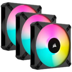 CORSAIR AF120 RGB ELITE 120mm PC Case Fan Pack of 3 - Black