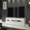 Clifton03 White TV Stand for TVs up to 55in with White LED Lights