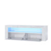 Clifton13 White TV Stand for TVs up to 65in with Blue LED Lights