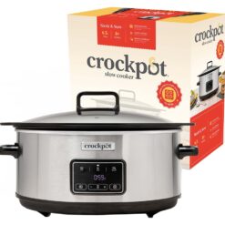 Crockpot Sizzle & Stew 6.5L Induction Slow Cooker - Silver