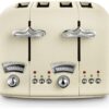 De'Longhi CTO4.BG Argento Flora 4 Slice Toaster - Beige