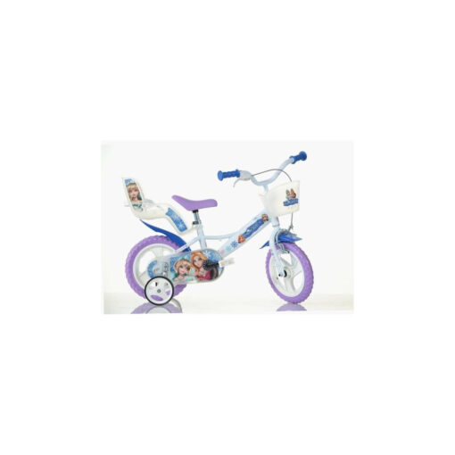 Dino Snow Queen Kids 12" Wheel Bike - White/Blue