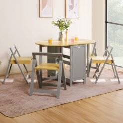 Foldable Table And Chairs Set 4