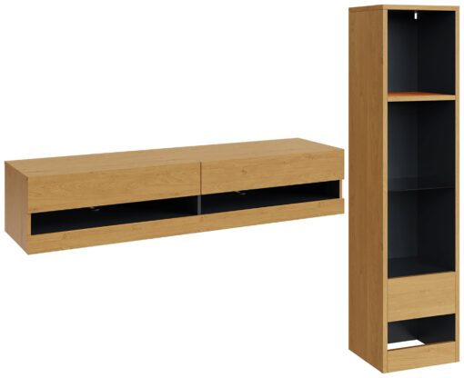 GFW Leon 2 Piece Furniture Set with 120 cm - Oak