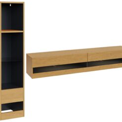 GFW Leon 2 Piece Furniture Set with 180 cm - Oak