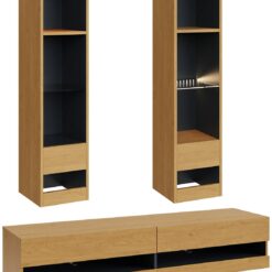 GFW Leon 3 Piece Furniture Set with 180 cm - Oak