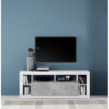 Genoa 1 Door 172cm White Gloss And Concrete Grey TV Stand