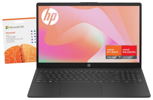 HP 15.6in Ryzen 7 8GB 512GB Laptop + Microsoft 365 Bundle