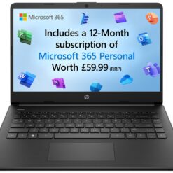 HP Stream 14s-dq0034na 14in Celeron 4GB 128GB Laptop - Black