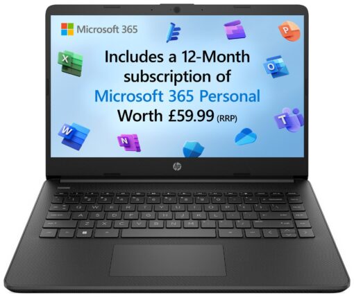 HP Stream 14s-dq0034na 14in Celeron 4GB 128GB Laptop - Black