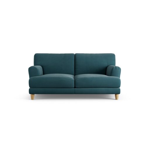 Habitat Askem Fabric 2 Seater Sofa - Teal - Ash Leg