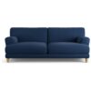 Habitat Askem Fabric 3 Seater Sofa - Navy Blue - Ash Leg