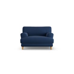 Habitat Askem Fabric Cuddle Chair - Navy Blue - Ash Leg