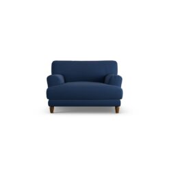 Habitat Askem Fabric Cuddle Chair - Navy Blue - Dark Leg