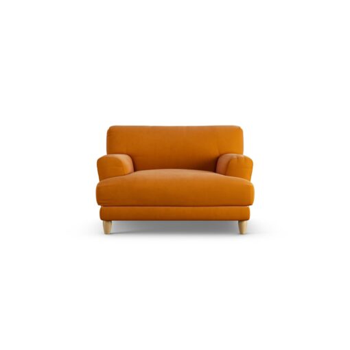 Habitat Askem Fabric Cuddle Chair - Orange - Ash Leg