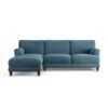 Habitat Askem Fabric Left Hand Corner Sofa - Blue - Dark Leg