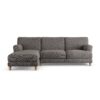 Habitat Askem Fabric Left Hand Corner Sofa -Charcoal-Ash Leg