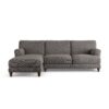 Habitat Askem Fabric Left Hand Corner Sofa-Charcoal-Dark Leg