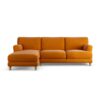 Habitat Askem Fabric Left Hand Corner Sofa- Orange - Ash Leg