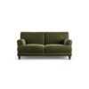 Habitat Askem Velvet 2 Seater Sofa - Moss Green - Dark Leg