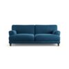 Habitat Askem Velvet 3 Seater Sofa - Ink Blue - Dark Leg