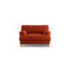 Habitat Askem Velvet Cuddle Chair - Burnt Orange - Ash Leg