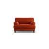 Habitat Askem Velvet Cuddle Chair - Burnt Orange - Dark Leg