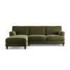 Habitat Askem Velvet Left Hand Corner Sofa - Moss Green