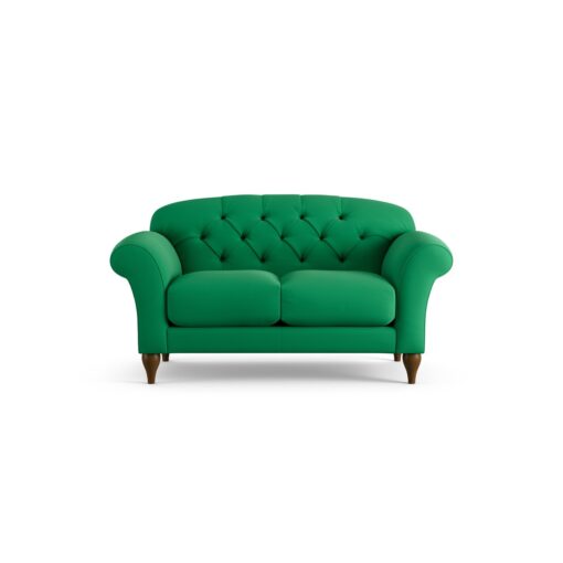 Habitat Brooker Fabric 2 Seater Sofa - Green - Dark Leg