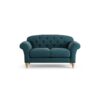 Habitat Brooker Fabric 2 Seater Sofa - Teal - Ash Leg