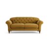 Habitat Brooker Fabric 3 Seater Sofa - Gold - Dark Leg