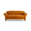 Habitat Brooker Fabric 3 Seater Sofa - Orange - Dark Leg