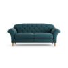 Habitat Brooker Fabric 3 Seater Sofa - Teal - Ash Leg