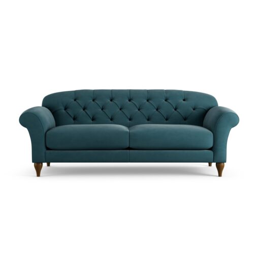 Habitat Brooker Fabric 4 Seater Sofa - Teal - Dark Leg