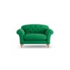 Habitat Brooker Fabric Cuddle Chair - Green - Ash Leg