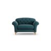 Habitat Brooker Fabric Cuddle Chair - Teal - Ash Leg