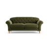 Habitat Brooker Velvet 3 Seater Sofa - Moss Green- Ash Leg