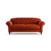 Habitat Brooker Velvet 3 Seater Sofa - Orange - Dark Leg