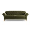 Habitat Brooker Velvet 4 Seater Sofa - Moss Green - Ash Leg