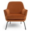 Habitat Celine Velvet Accent Chair - Orange