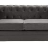 Habitat Chesterfield Velvet 2 Seater Sofa - Charcoal