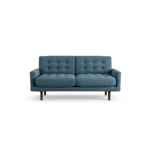 Habitat Fenner Fabric 2 Seater Sofa - Blue - Dark Leg