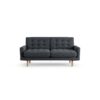 Habitat Fenner Fabric 2 Seater Sofa - Charcoal - Ash Leg