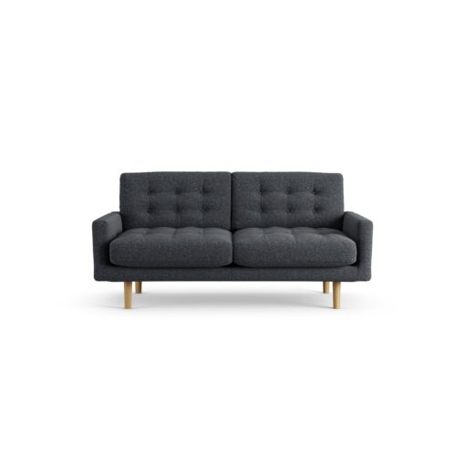 Habitat Fenner Fabric 2 Seater Sofa - Charcoal - Ash Leg