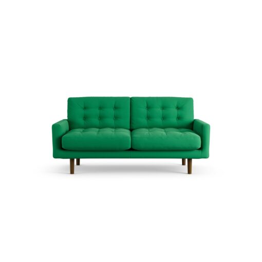 Habitat Fenner Fabric 2 Seater Sofa -Emerald Green -Dark Leg